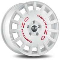 OZ Rally Racing White Red Lettering 8x17 5/112 ET35 N75